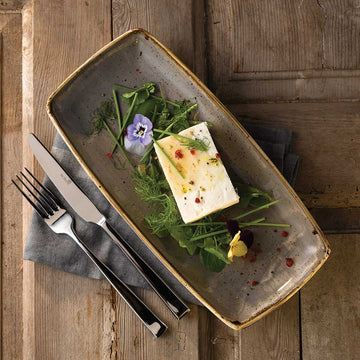 Peppercorn Grey Oblong Plate 29.5 x 14cm